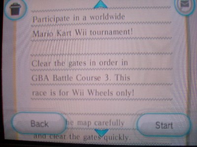New Mario Kart Wii tournament