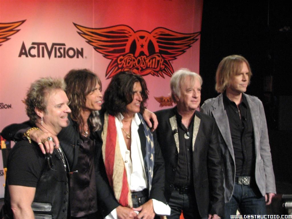 Aerosmith At Their Guitar Hero Launch