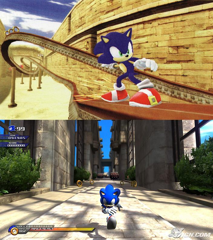 Sonic Unleashed Wii/360 Comparison Screens