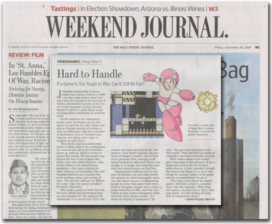 Wall Street Journal Covers Mega Man 9