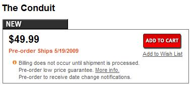 GameStop: The Conduit Coming In May?