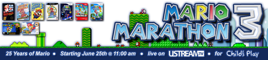 Mario Marathon 3 for charity begins at 11:00 AM Eastern today