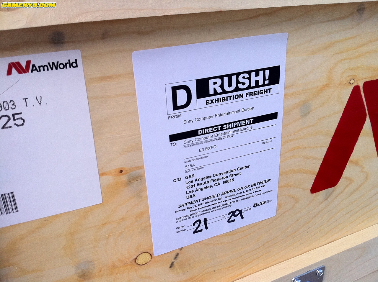 Nintendo Shipping Crates Arrive In LA