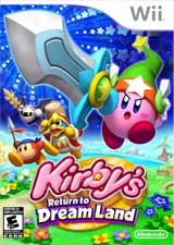The official Kirby’s Return to Dreamland logo and boxart