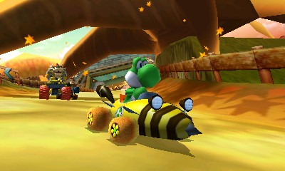 Mario Kart 7 and Kid Icarus: Uprising screens