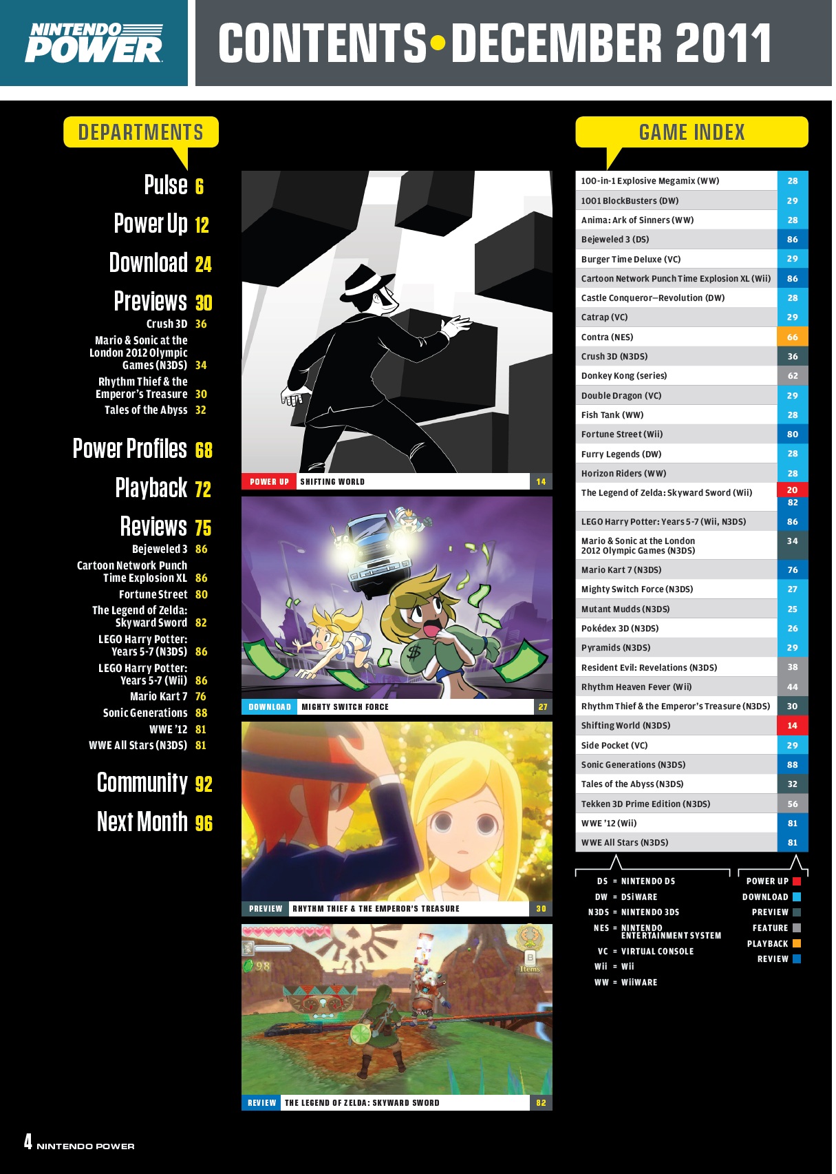 Nintendo Power December 2011 preview scans