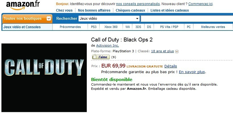 Rumor: Call of Duty Black Ops 2 coming