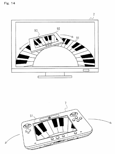 Wii U patent shows off musical keyboard gameplay