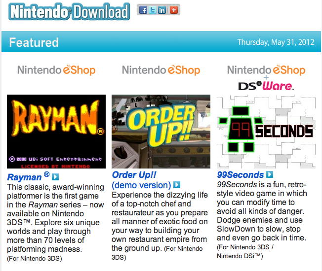 Nintendo Download – May 31, 2012