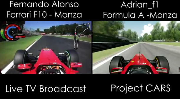 Project CARS – live TV comparison