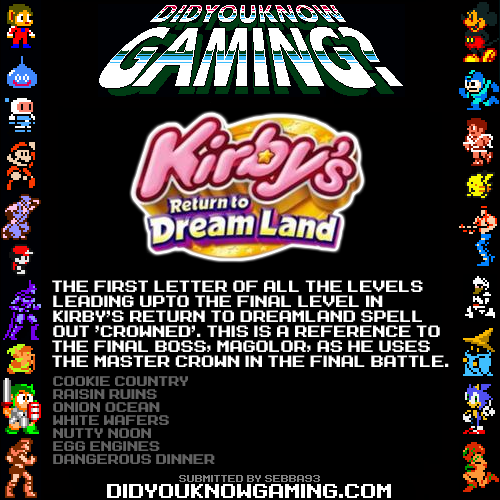 DidYouKnowGaming - Kirby's Return to Dreamland