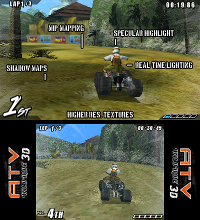 ATV Wild Ride – DS Vs. 3DS comparison