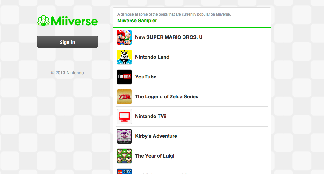 Web version of Miiverse is live