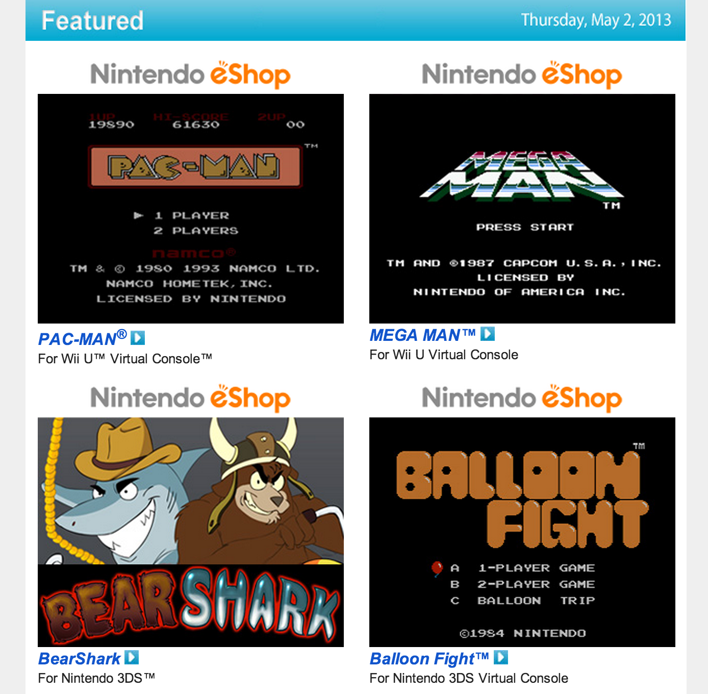 Nintendo Download – May 2, 2013