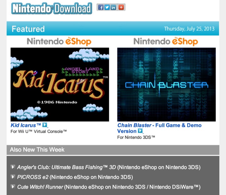 Nintendo Download – July 25, 2013