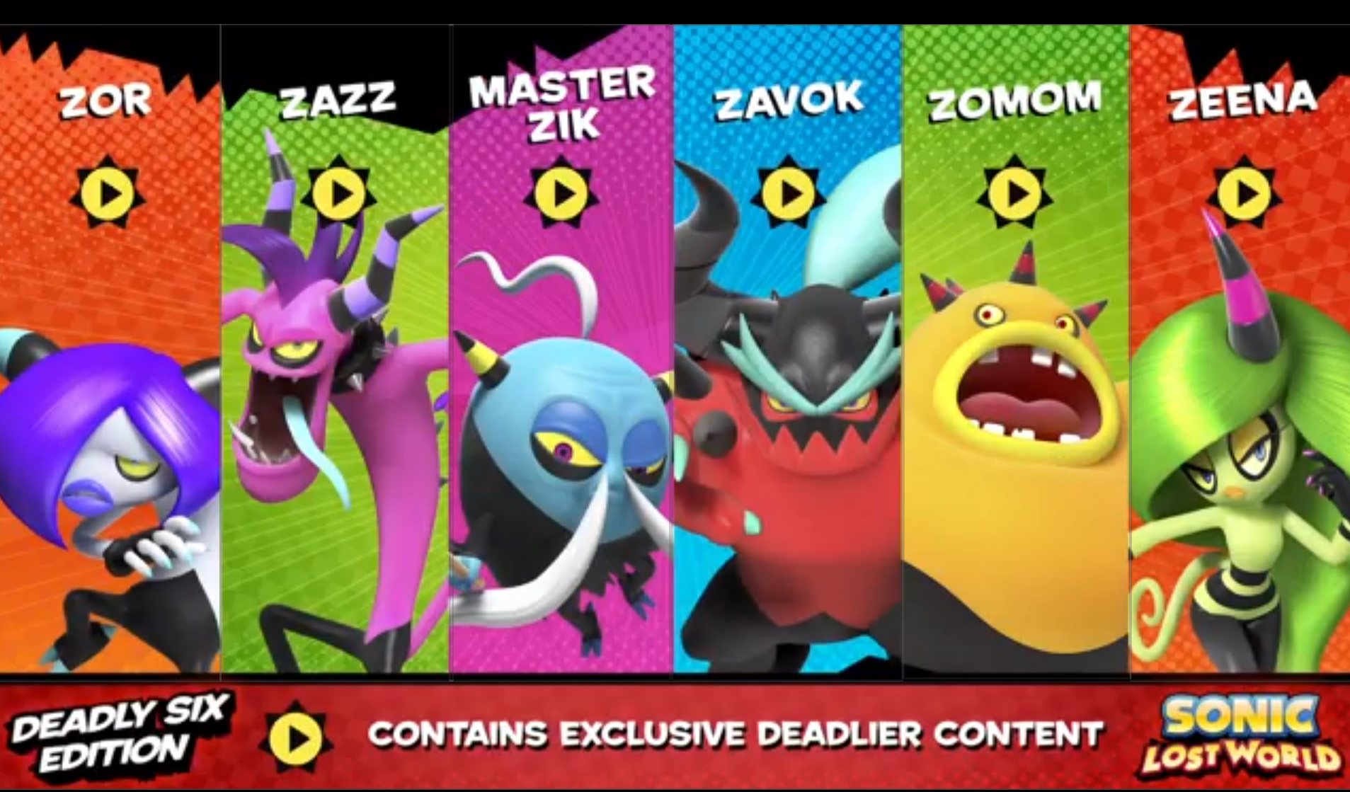 Sonic Lost World – Deadly Six trailer Extended