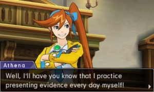 Phoenix Wright Athena all smiles