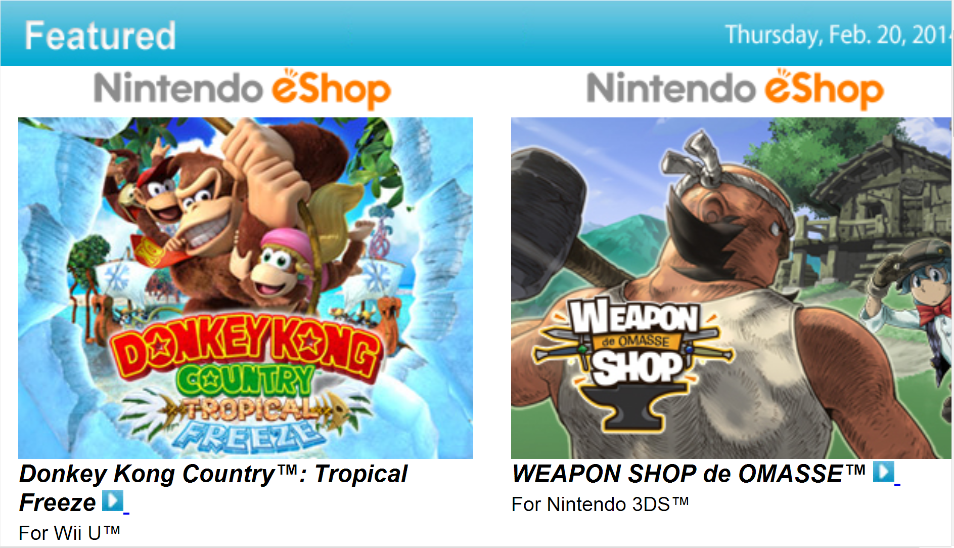 Nintendo Download – February 20, 2014