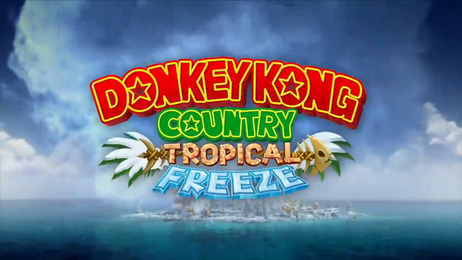 Donkey kong country tropical. Donkey Kong Country: Tropical Freeze. Donkey Kong Country: Tropical Freeze логотип. Donkey Kong Country Tropical Freeze обложка. Donkey Kong Country Tropical Freeze вагонетки.