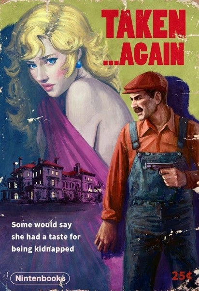 Super Mario pulp fiction cover