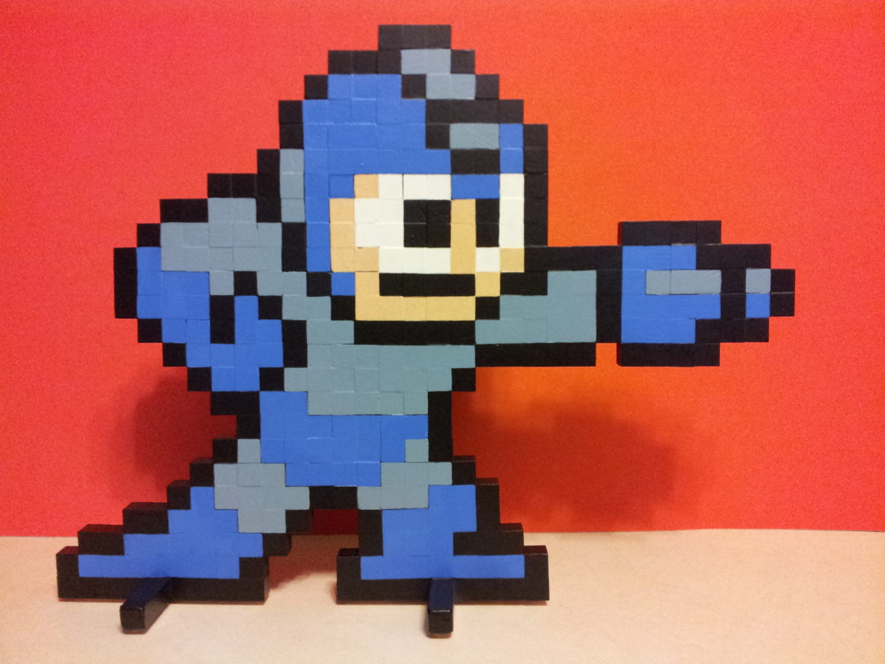 Mega Man Wooden Sprite Standee by MrGilder