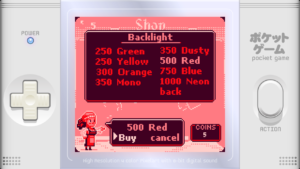 Use coins to change the backlight color