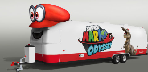 Follow Mario across the US to celebrate the launch of Super Mario Odyssey