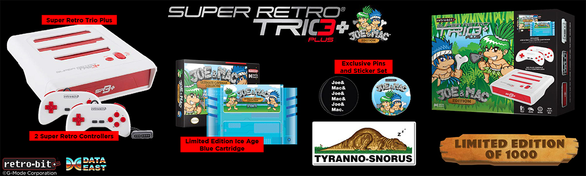 Retro-Bit Super RetroTRIO Plus Joe Mac Bundle Edition