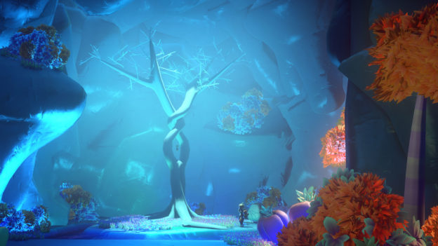 Yonder: The Cloud Catcher Chronicles - blue glowing tree