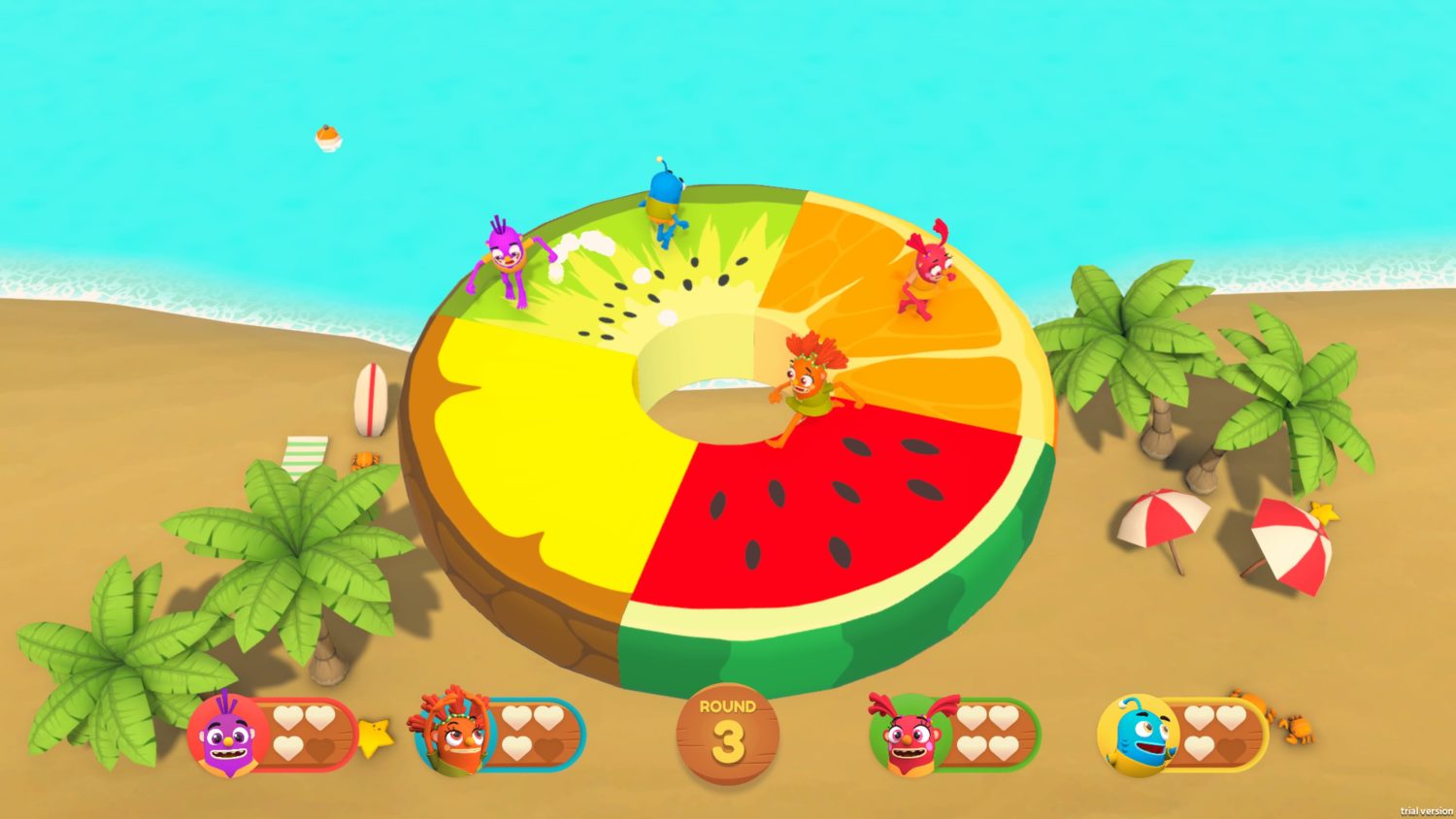 Spin fruits. Petoons Party ps4.