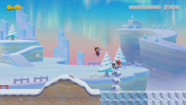 Super Mario Maker 2 version 2 update - snow Pokey