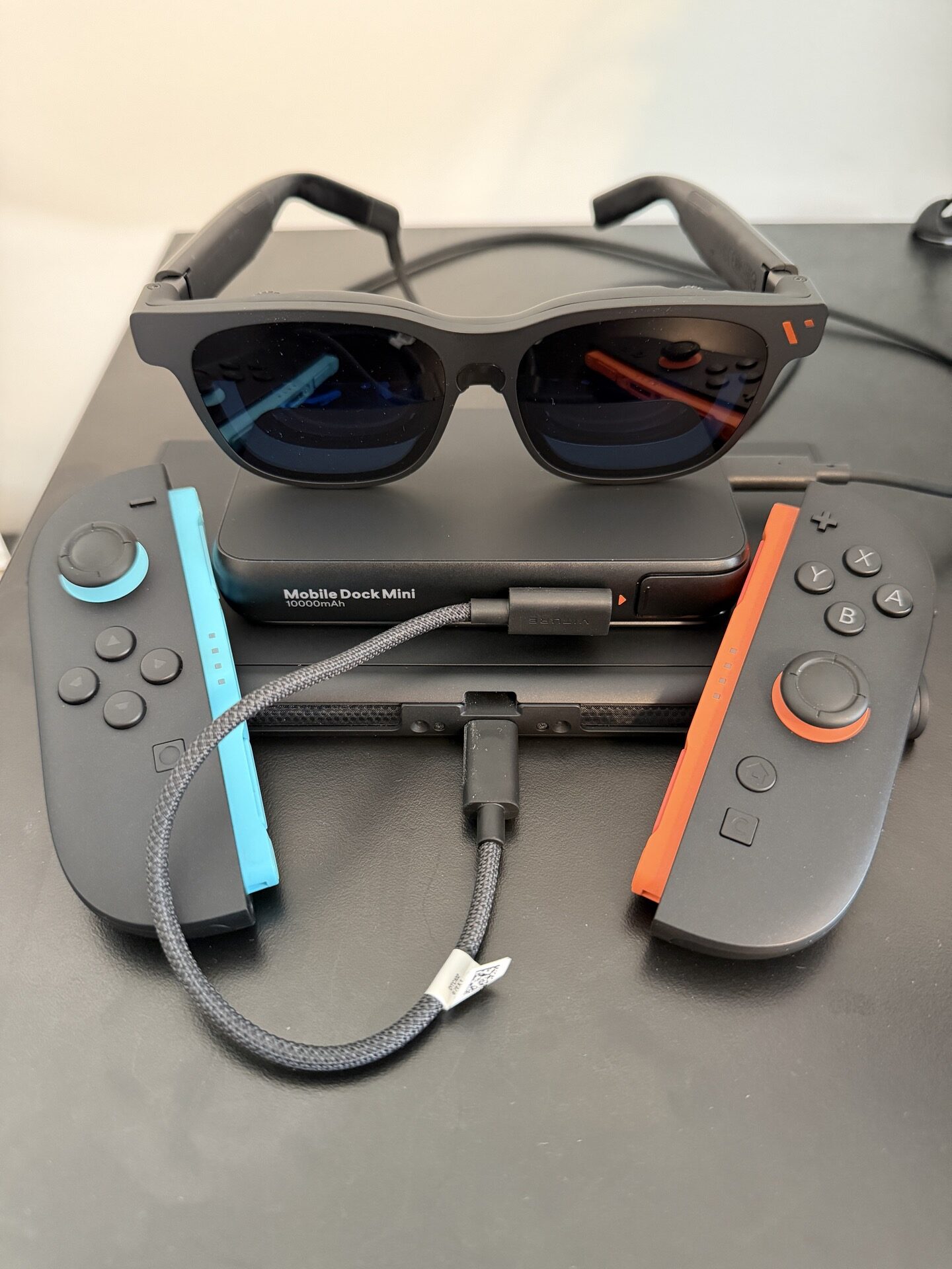 VITURE Mobile Dock Mini with a Nintendo Switch 2 and Pro 2 XR Glasses and Joy Con 2 controllers